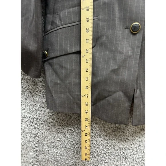 Escada Margaretha Ley Vintage Gray 90's Pinstripe Blazer Oversize L/XL‎